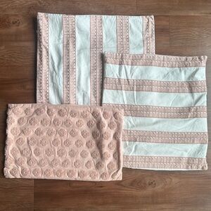 Pink and White Pillow Covers